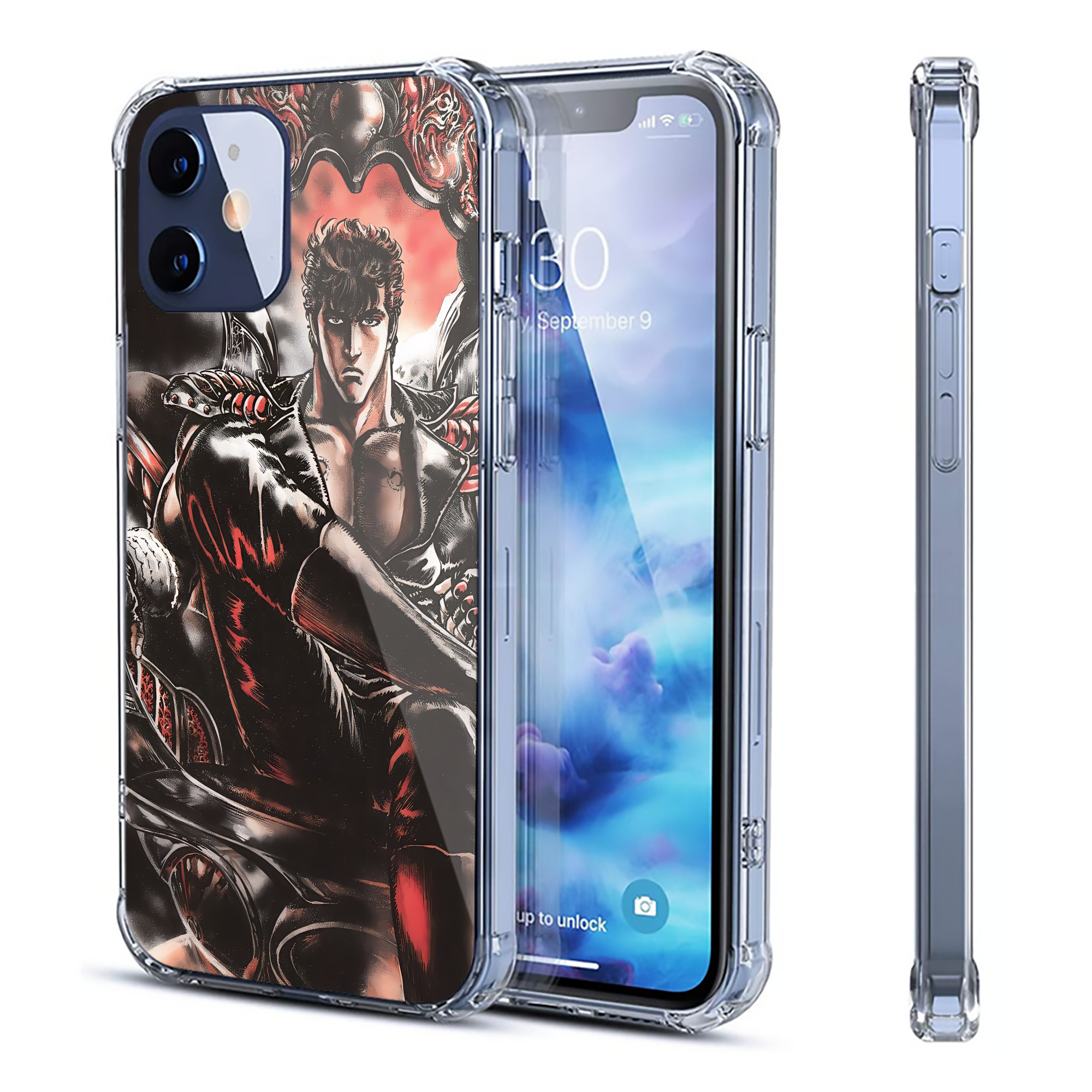 （画像用） 北斗の拳 Fist of the North Star 【iPhone 12シリーズ対応】透明スマホケース（クリアソフトケース）